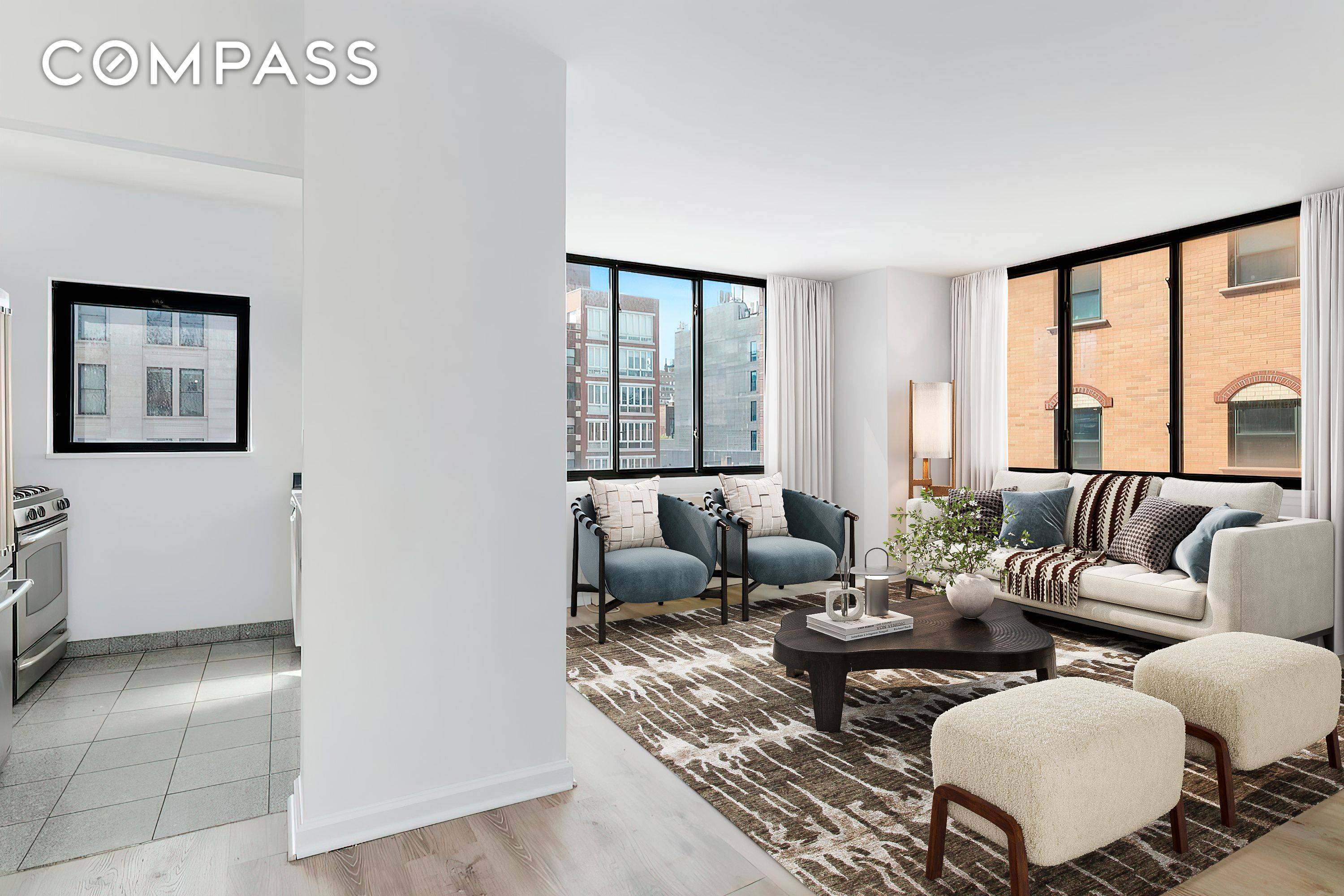 This light filled two bedroom unit offers a prime location in Nolita, featuring western and northern exposures that provide breathtaking afternoon sunsets.