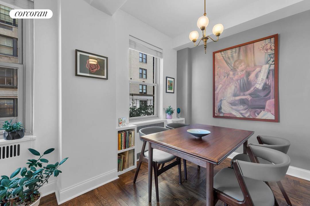 Spacious and elegantly renovated, Prewar four room residence with charming tree lined street views and low monthly maintenance.