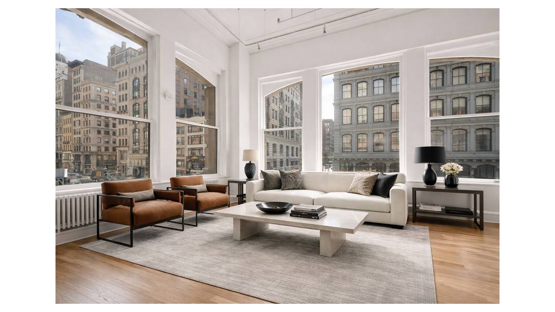 Fifth Avenue Loft Living in the Heart of Flatiron A keyed lock elevator opens directly into this 3, 600 square foot residence, revealing cinematic sightlines up Fifth Avenue and across ...