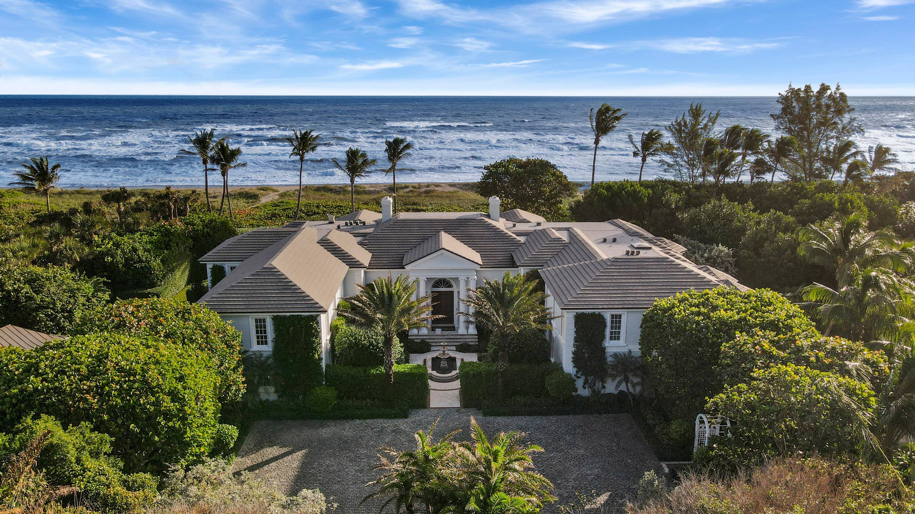 Located on prestigious Jupiter Island, this breathtaking property spans nearly 2.