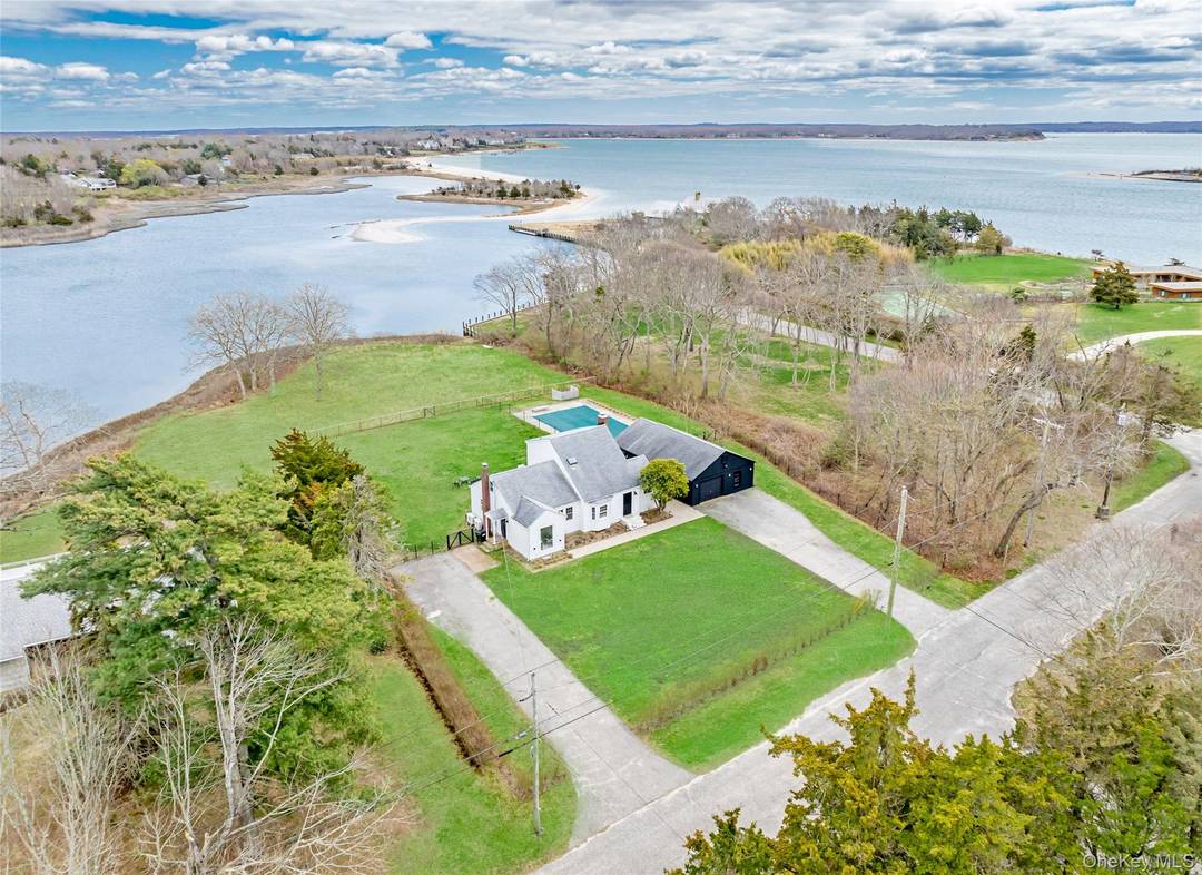 Nestled on over an acre along Shelter Island's coveted Dickerson Creek, this Scandinavian style waterfront cottage offers a serene escape with 100 ft.