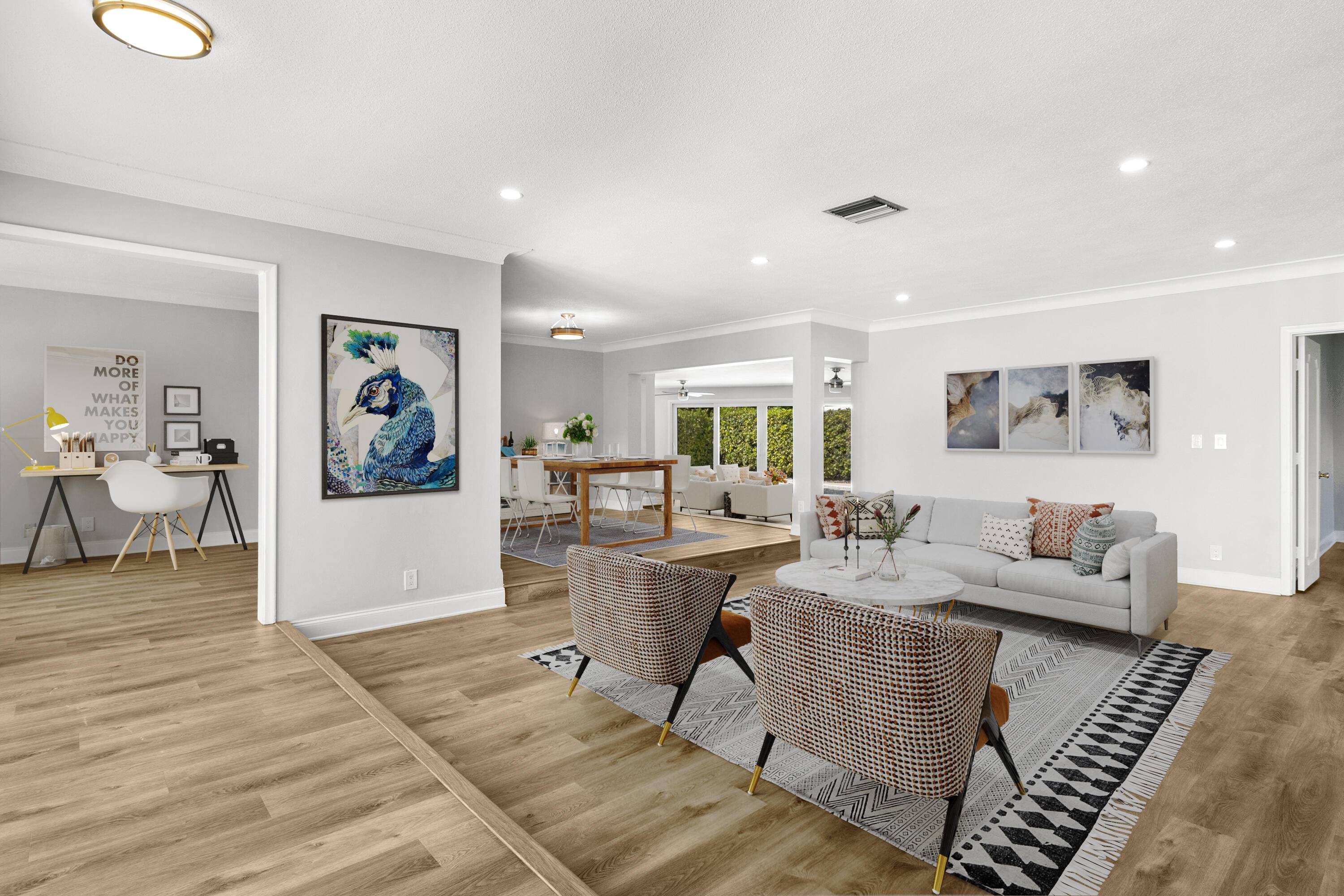 4 BEDROOM Den, 2700 living sft, 3200 total, 2 car garage.