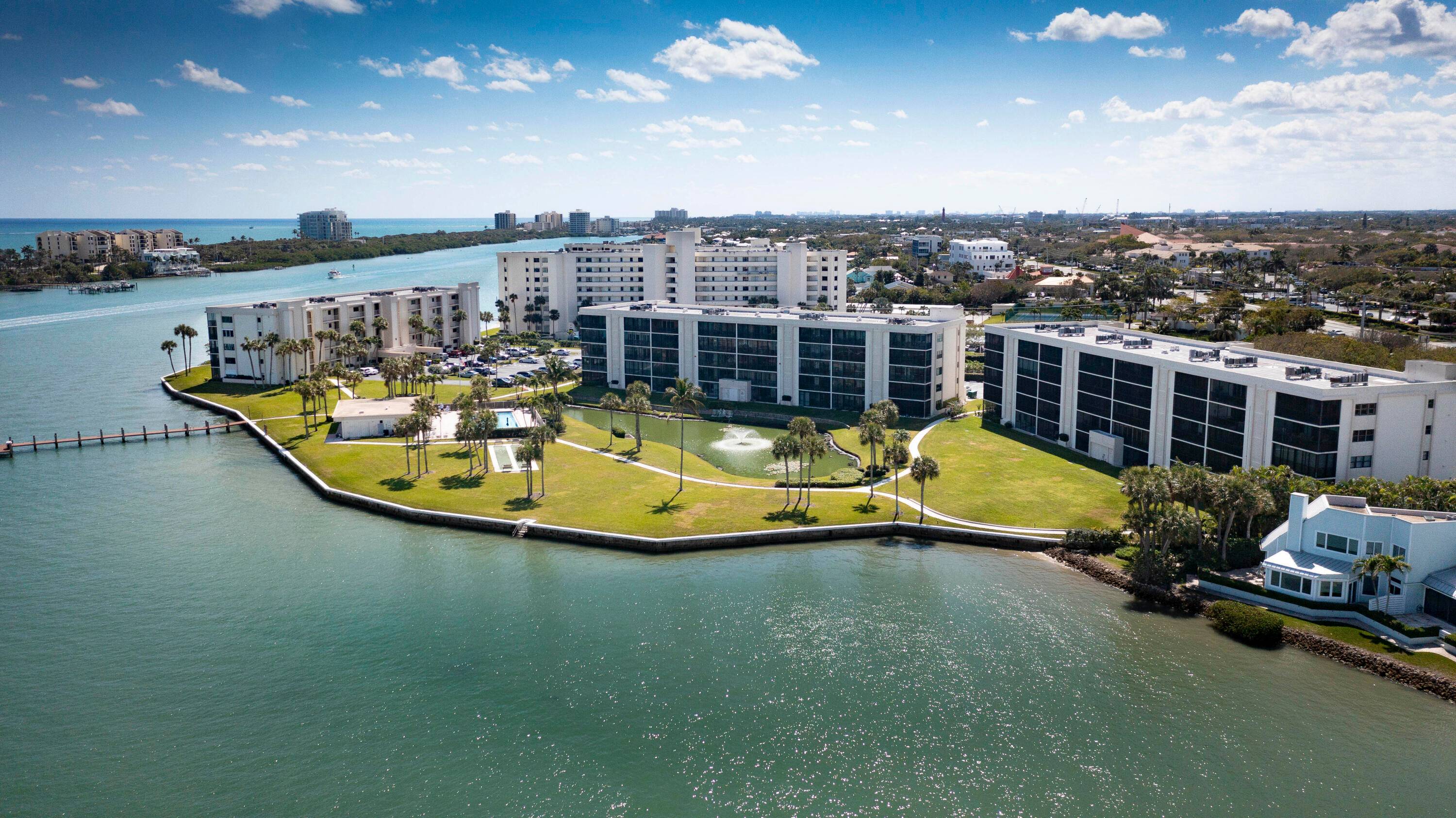WATERFRONT ! Great view of Intracoastal from this second floor largest condo in Broadview.