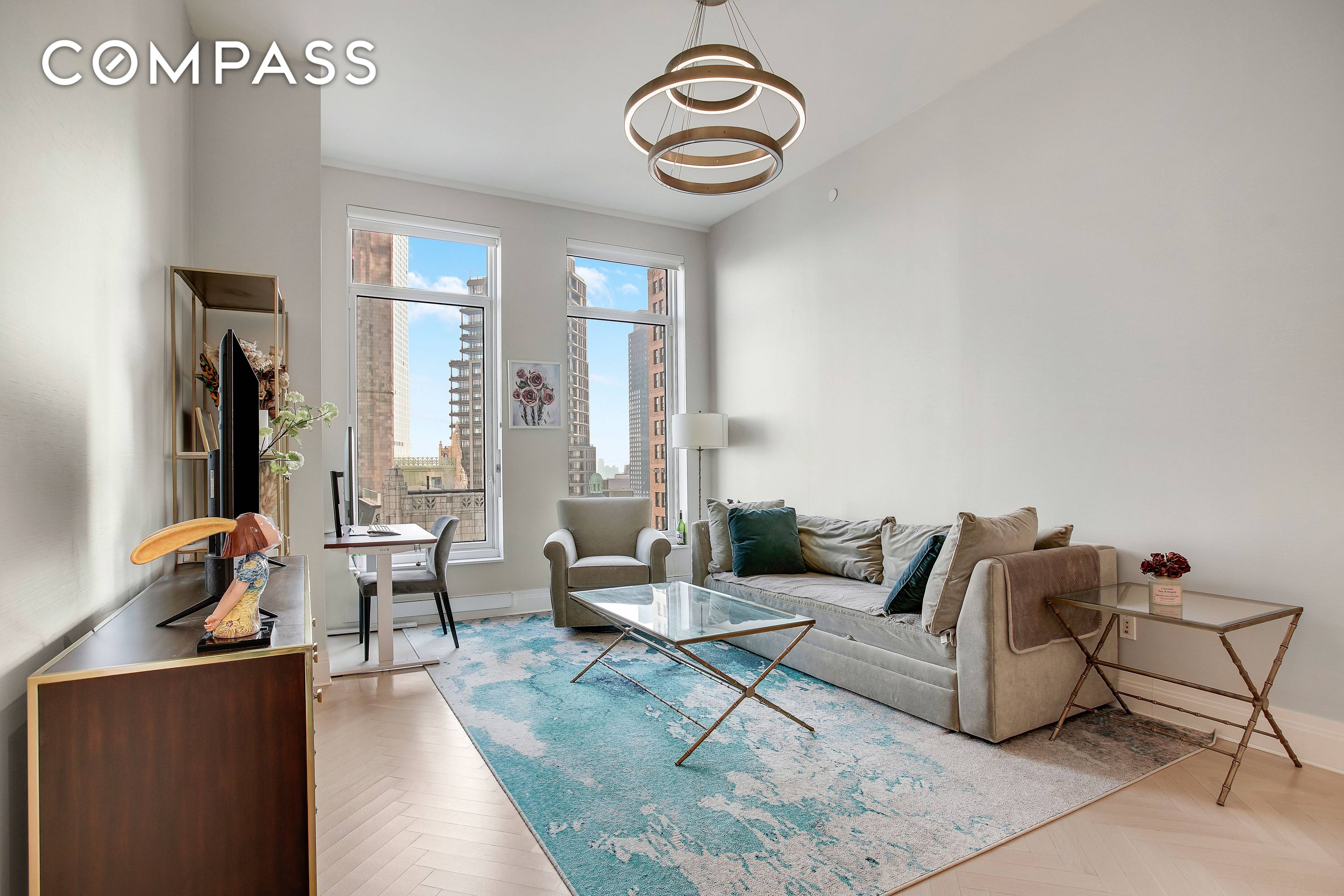 Located in this iconic Four Season's Tower at 30 Park Place, designed by Robert A.