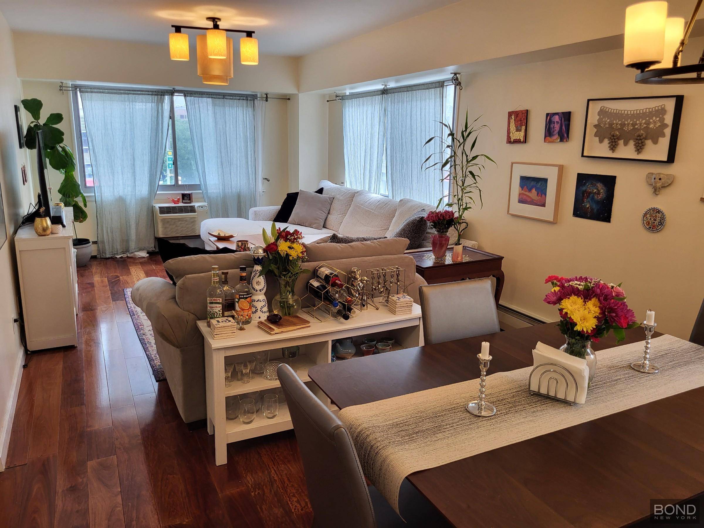This Unit is a bright 2nd Floor corner apt.