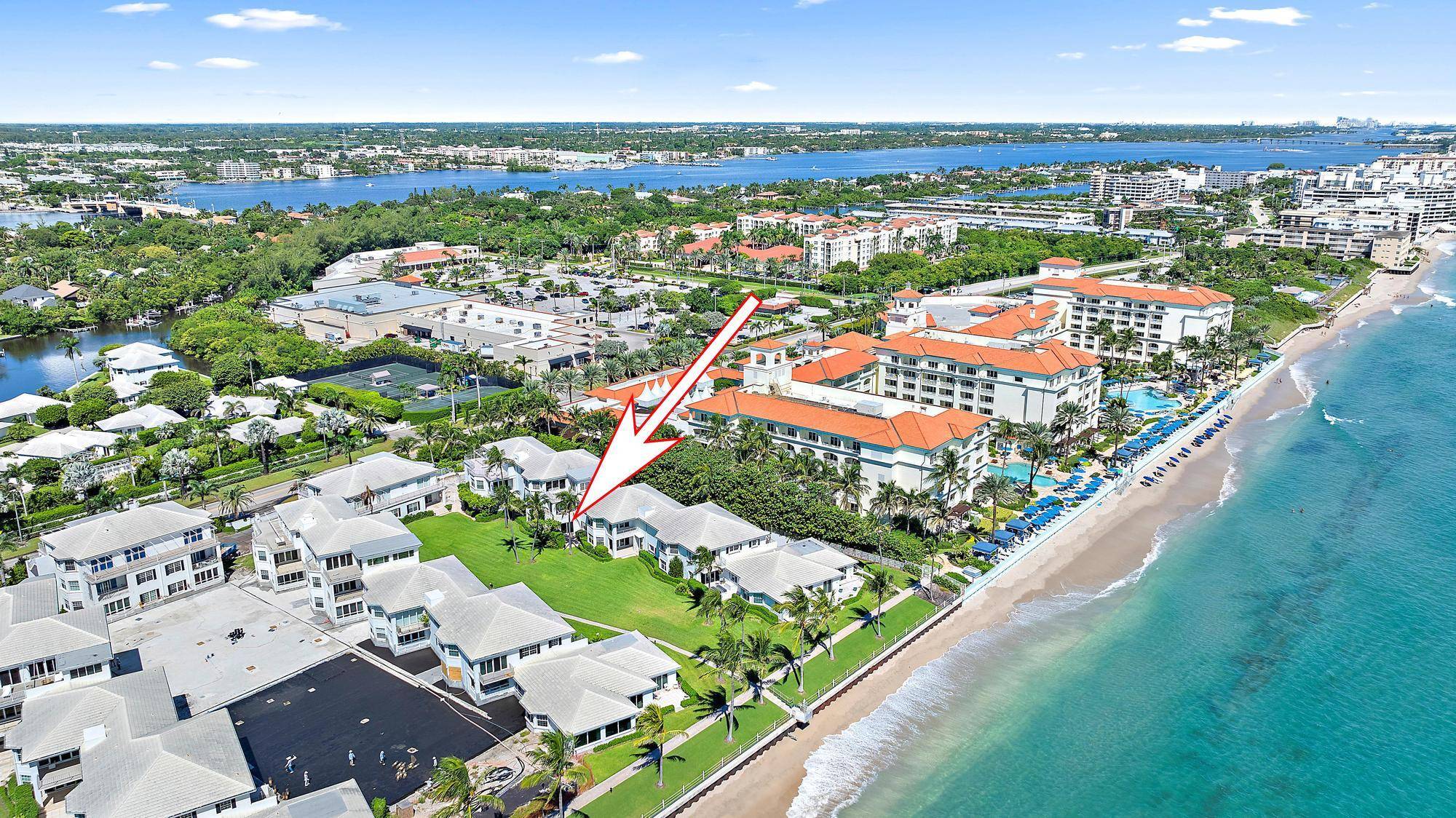 Rare opportunity to own a ground floor oceanfront villa at La Coquille in Manalapan.
