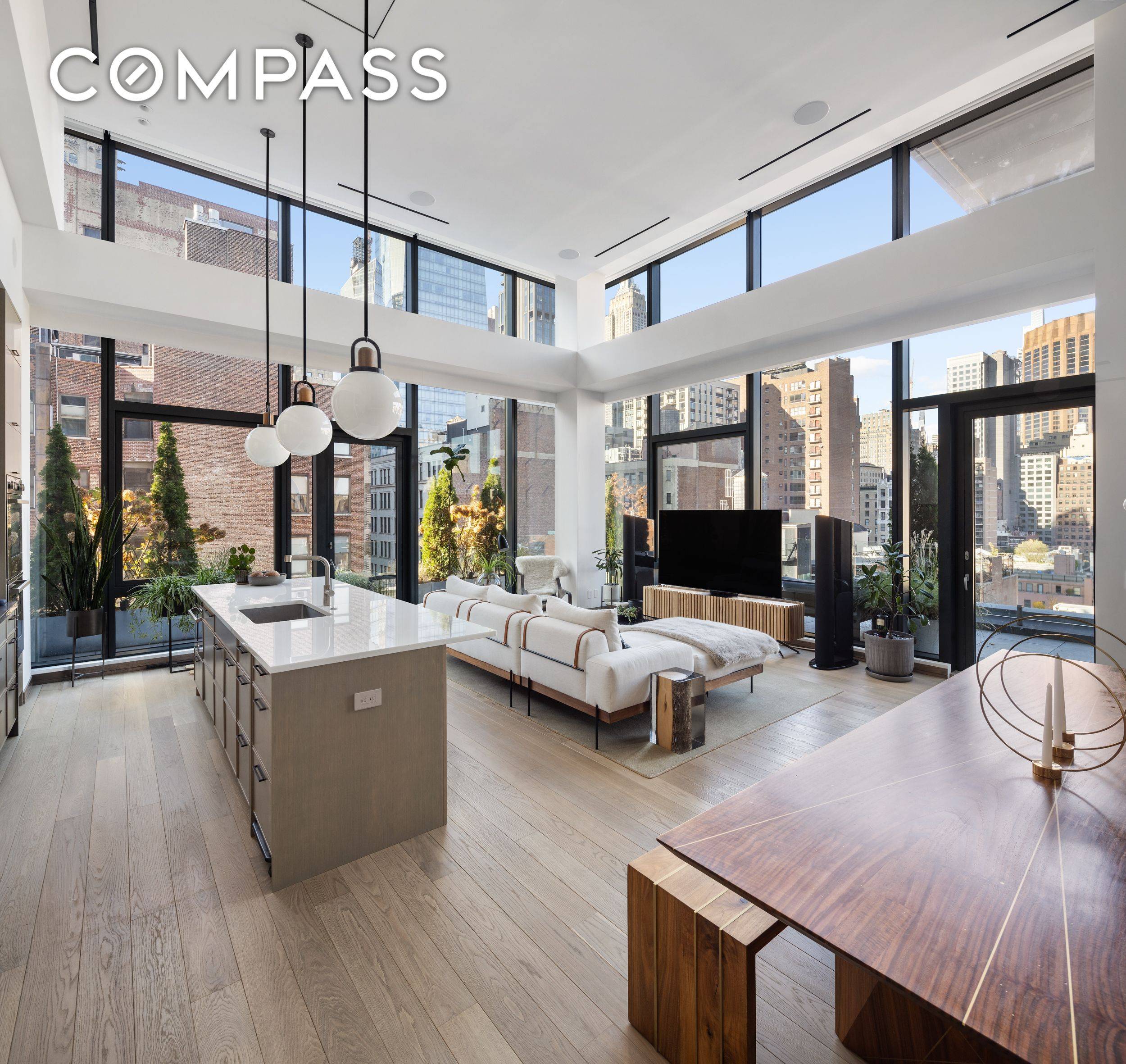 Rarely available corner penthouse at 90 Lexington Avenue in NoMad offers a masterfully designed living space with extraordinary views and high end finishes throughout.