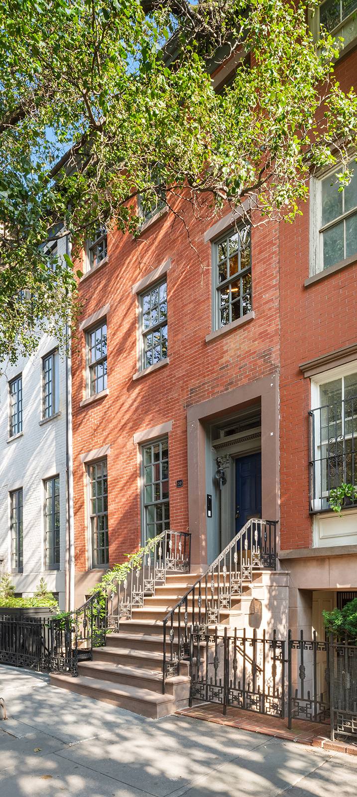 A stunning 20 foot single family townhouse on a quiet West Village block, this Greek revival five bedroom, six and a half bathroom home boasts generously proportioned rooms and expansive ...