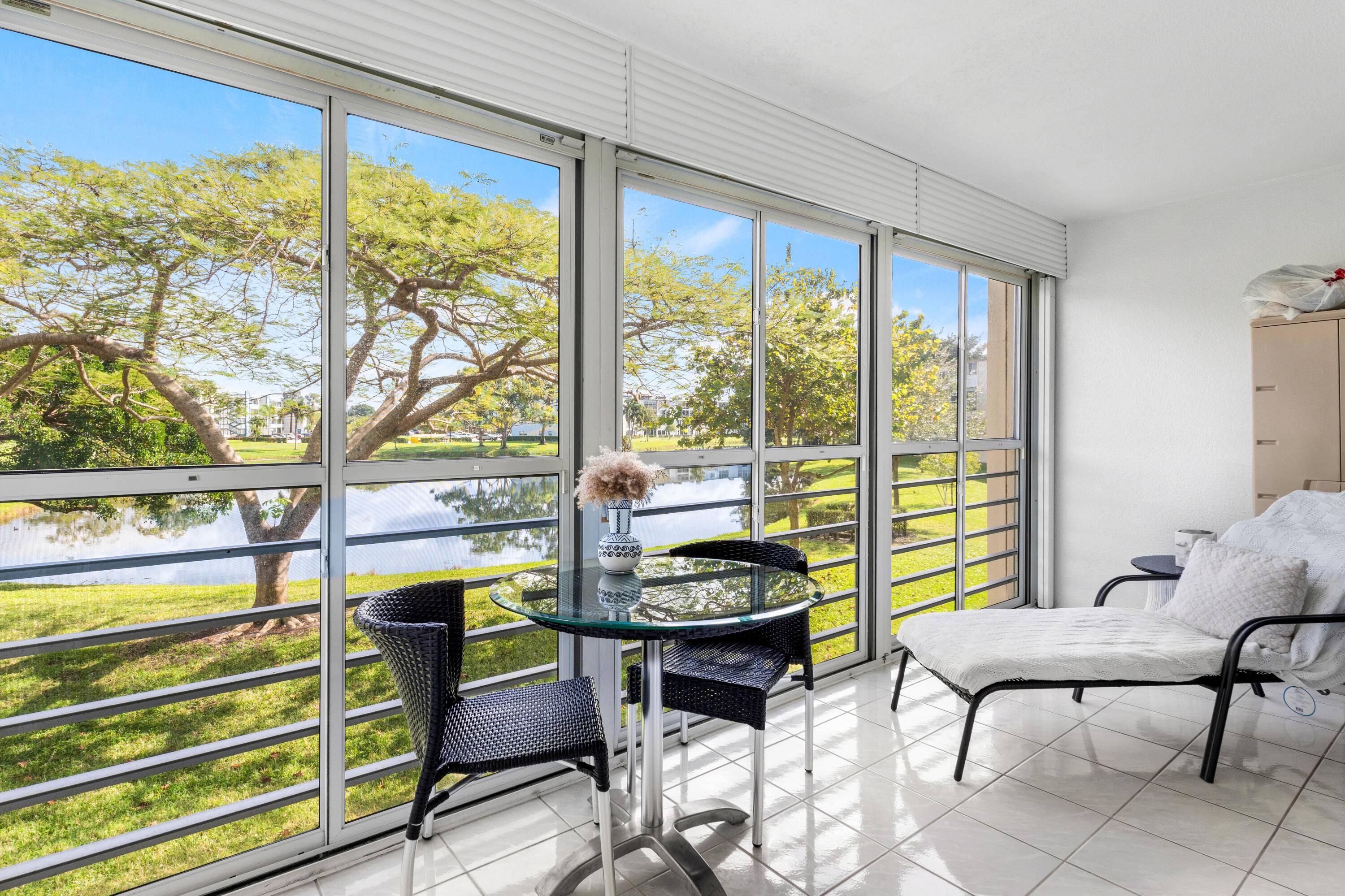 Come preview this custom remodeled two bedroom plus two bath residence with a huge private balcony with direct lake views and roll down shutters.