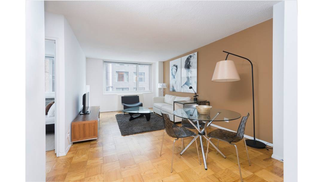 Spacious one bedroom one bathroom apartment located in a luxury rental building in the heart of Midtown West.