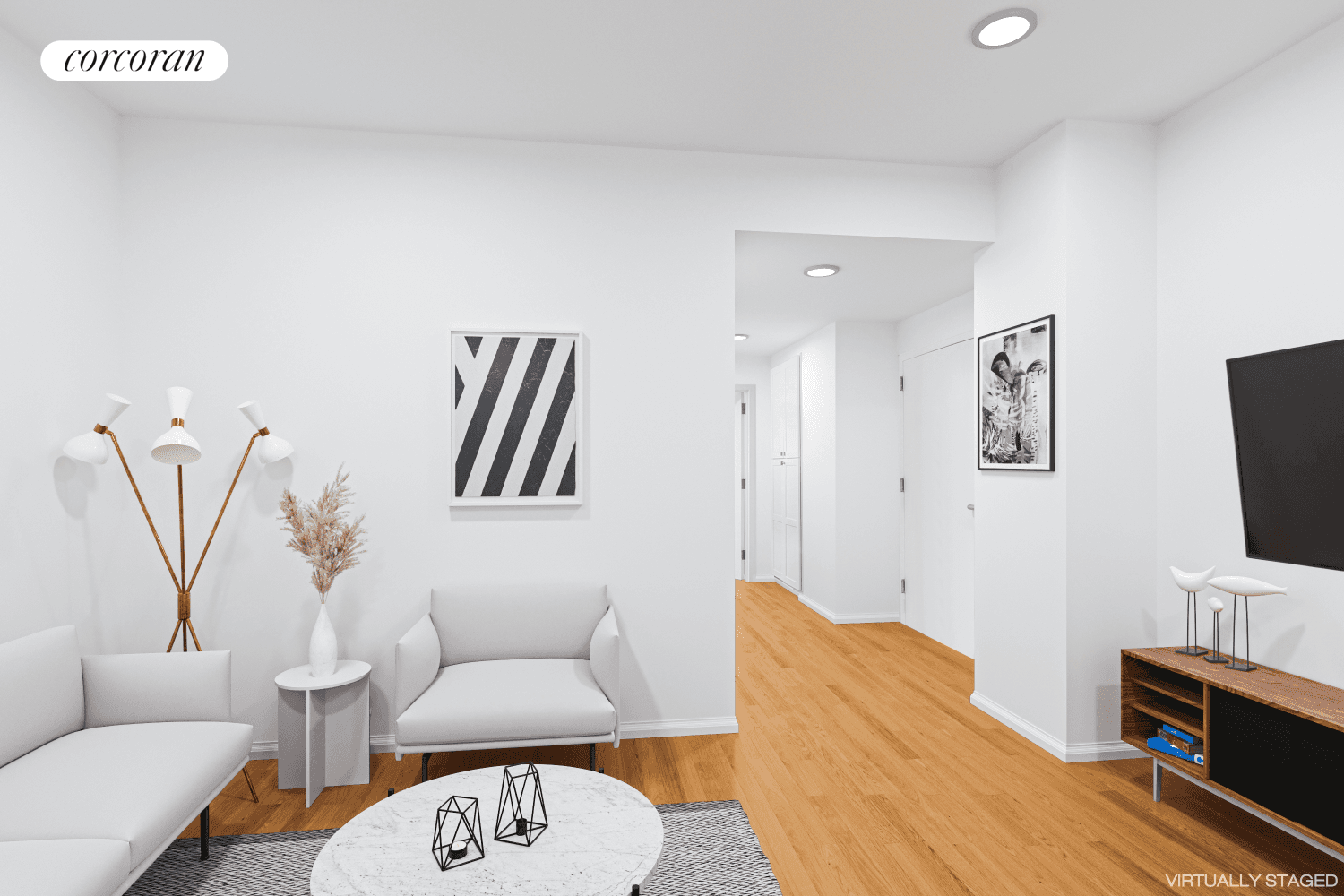 Experience Downtown living in the heart of FiDi This thoughtfully upgraded home features a sleek kitchen outfitted with quartz countertops, a premium Fisher amp ; Paykel appliance suite, and custom ...