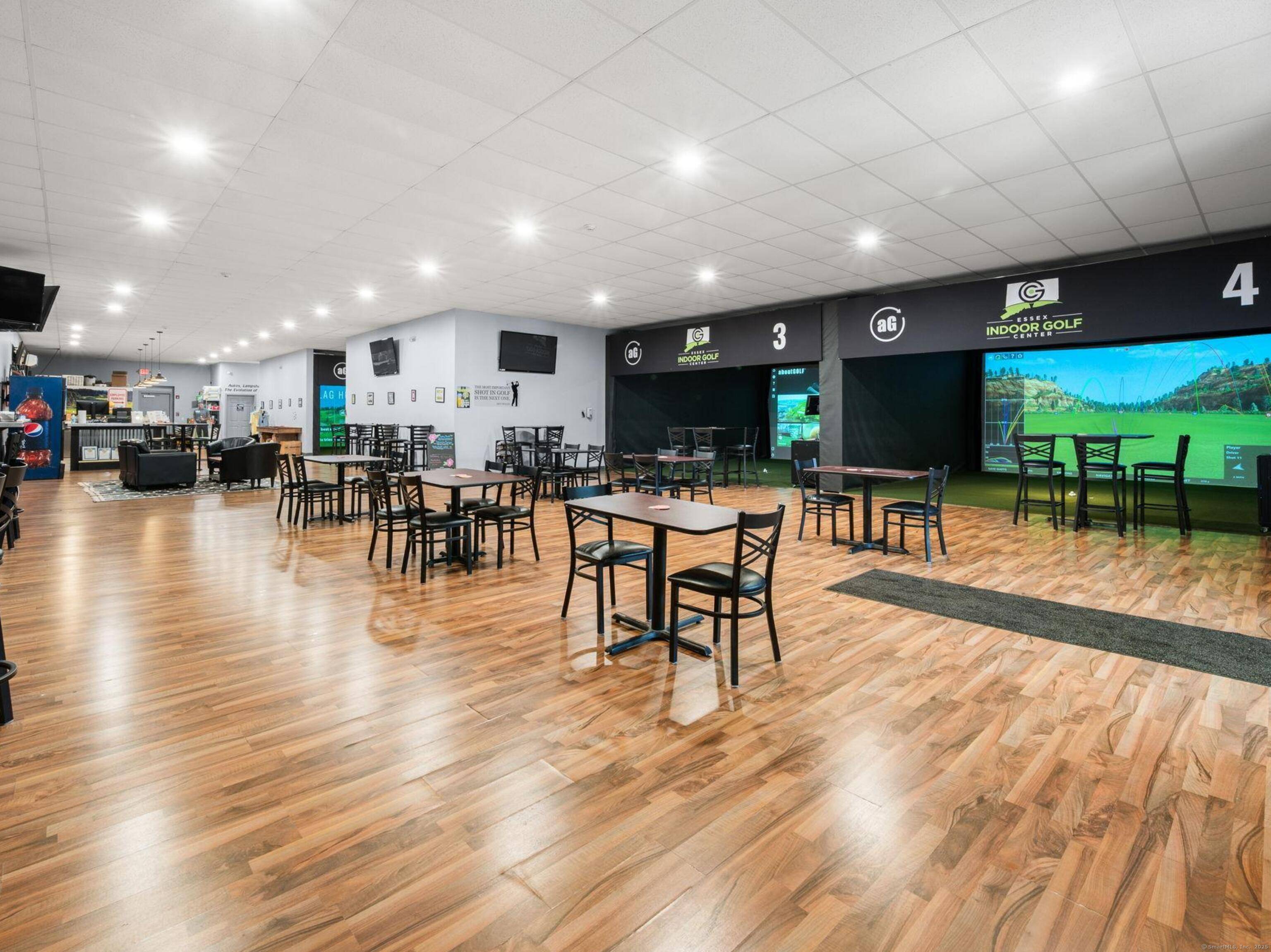 Turnkey indoor golf facility.