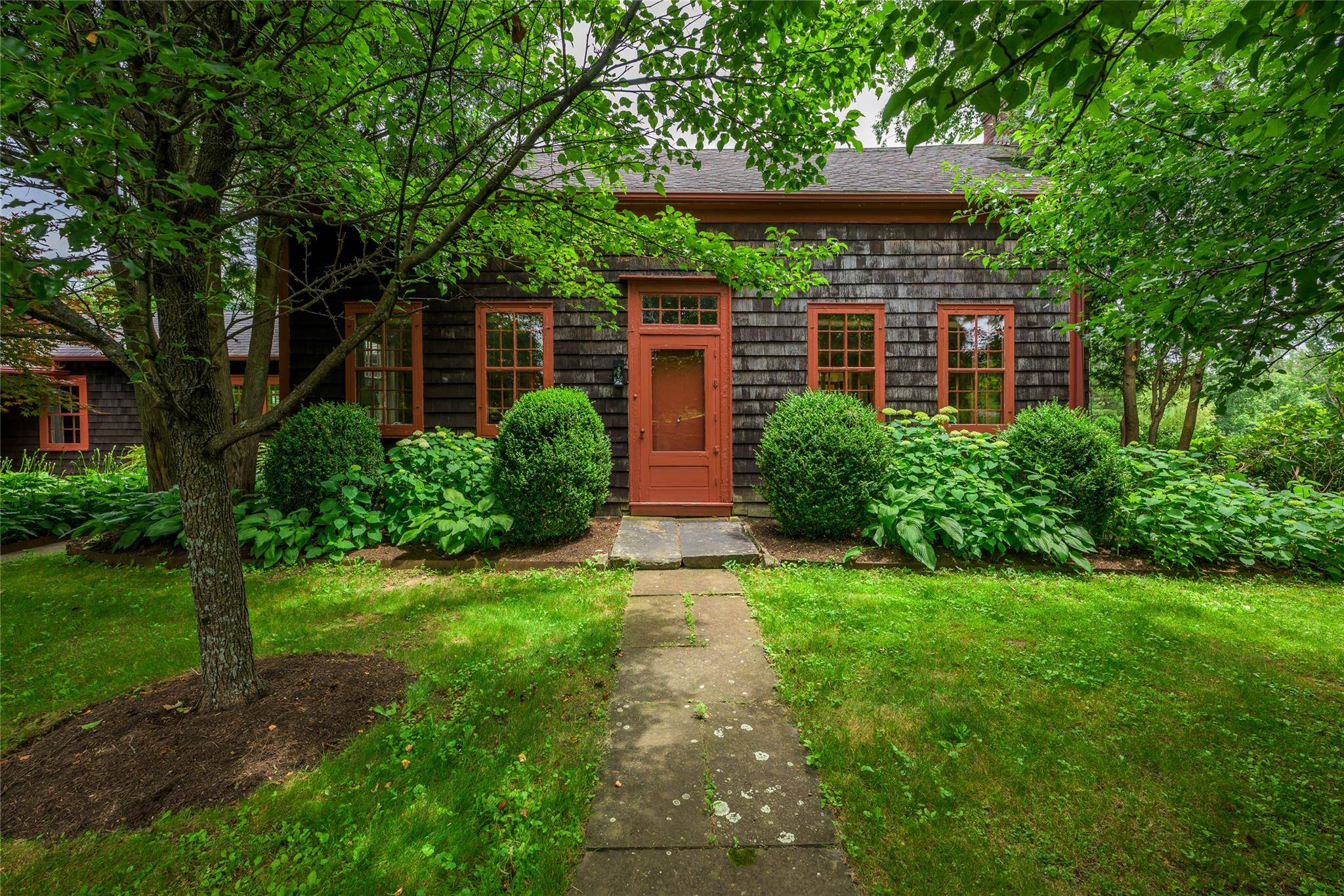 Step into a world of timeless charm and understated luxury with this impeccably restored 18th century farmhouse, nestled on over 6 acres of landscaped lawns, flowering gardens, and river frontage ...