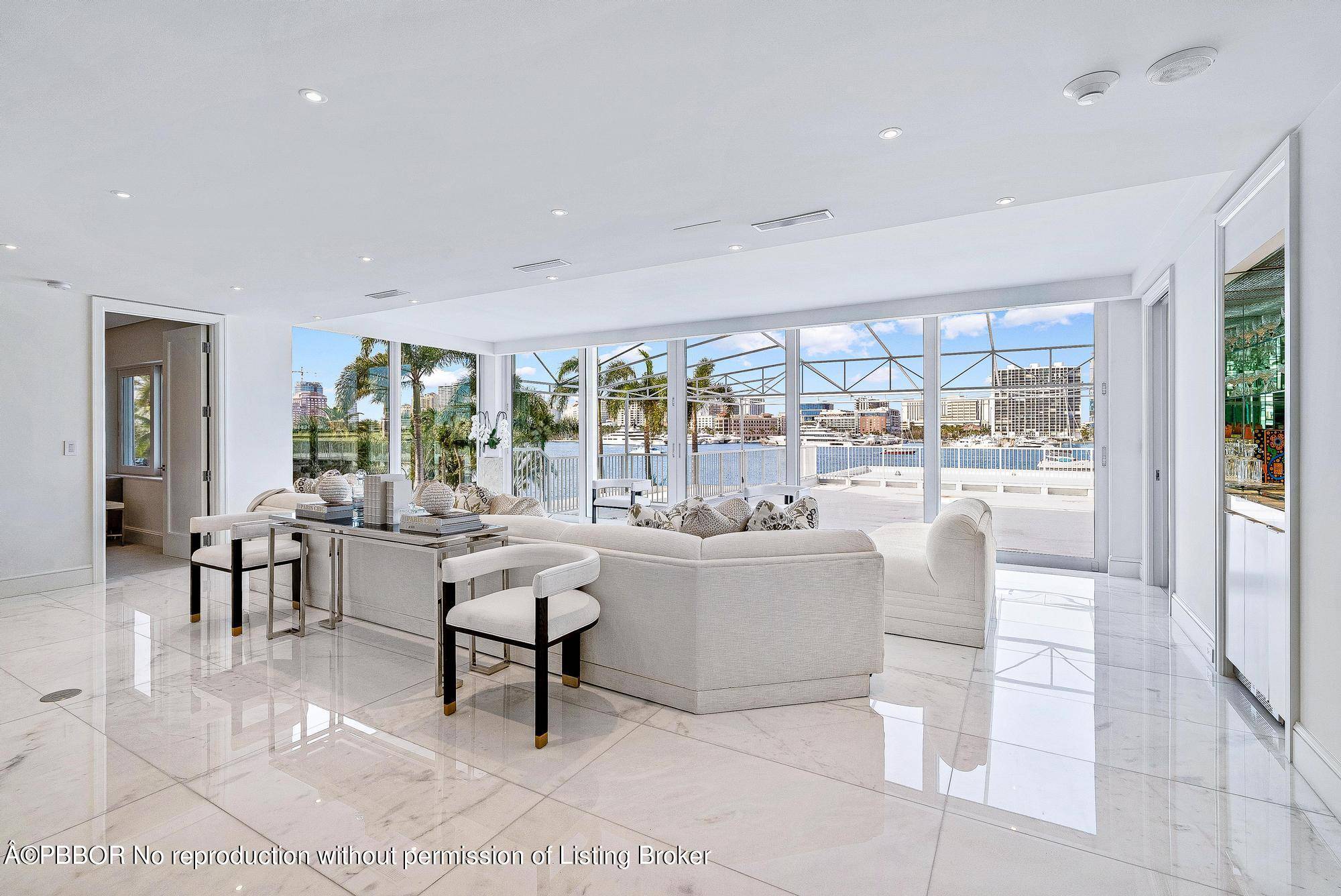 One of a kind Exquisitely Renovated 3 Bedroom 3 1 2 Bath Apartment Situated Directly on the Intracoastal.
