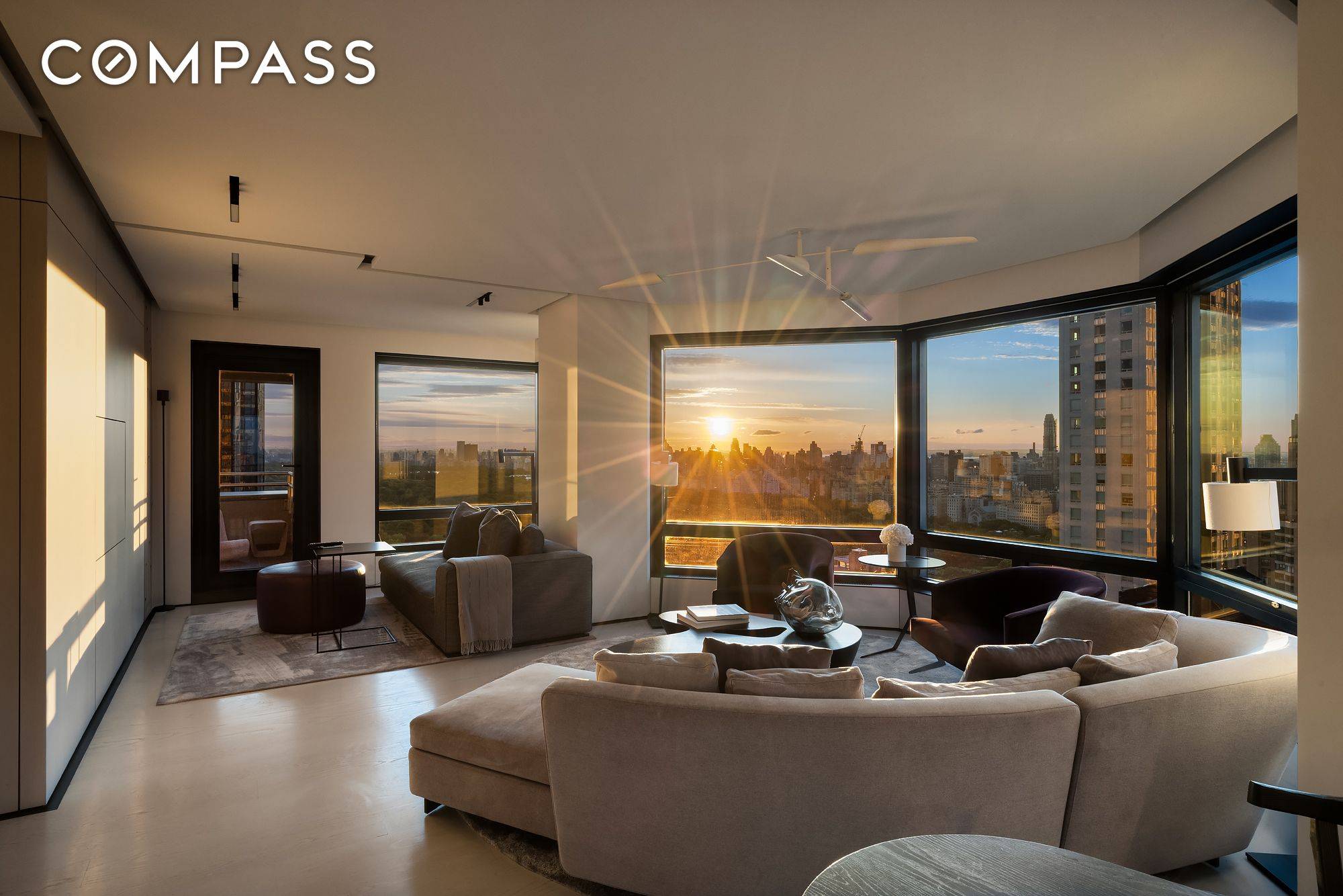 Unbelievably special high floor two bedroom with terraces and four corner Central Park view at the iconic Central Park Place.