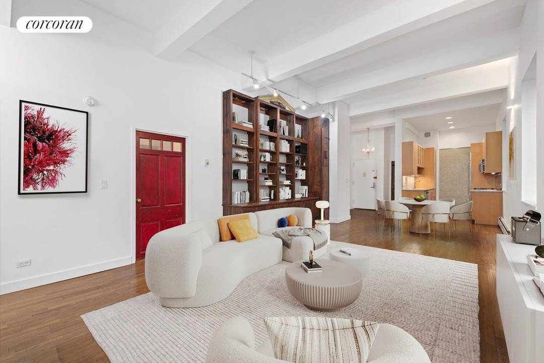 A quintessential west village loft, 165 Perry Street is a former Maraschino Cherry Warehouse that sits on a cobblestoned street by Hudson River Park.