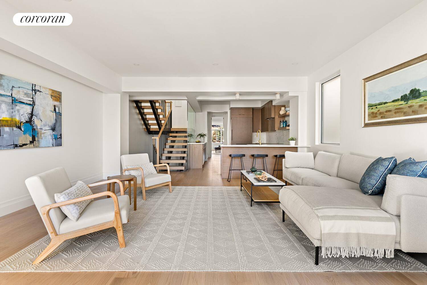 Set within a completely reimagined boutique Carriage House in the heart of Park Slope, this bespoke duplex residence offers two full floors with three bedrooms, two and a half custom ...