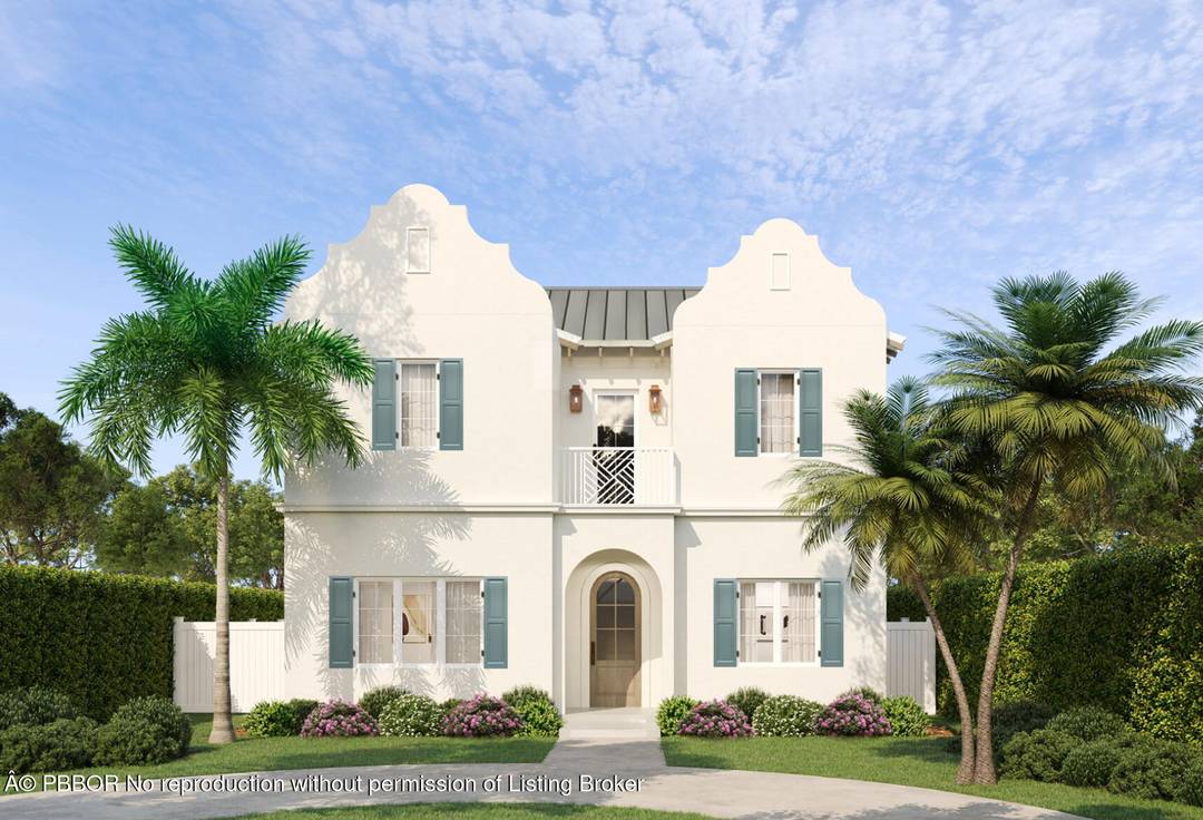 Situated south of Southern Boulevard and east of Olive Avenue, this sophisticated new construction residence showcases classic architecture and timeless elegance.