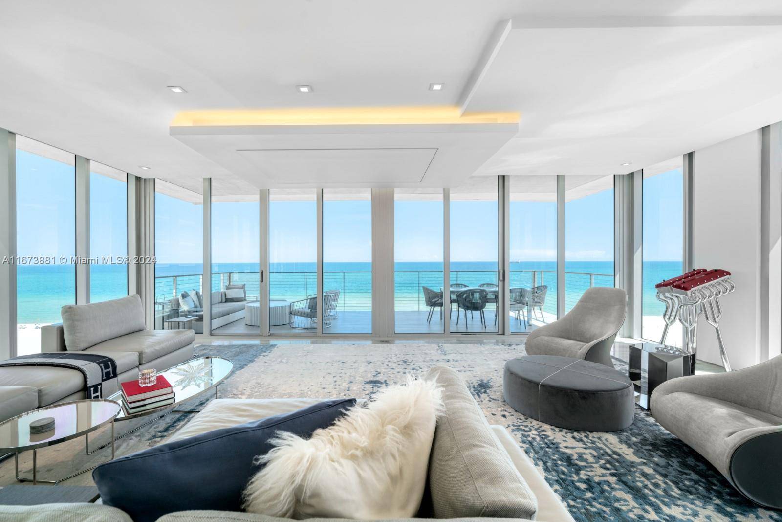 Located in Miami Beach's exclusive, Beach House 8, this full floor, 3 bedroom, 3.