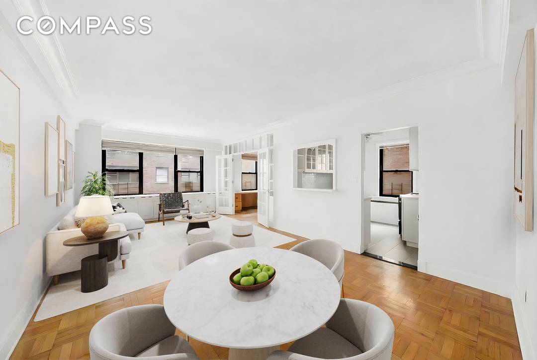 Welcome to apartment 5HN, a rarely available corner Junior 4 residence with bright southern and eastern exposures and garden views that set this home apart from anything else in the ...