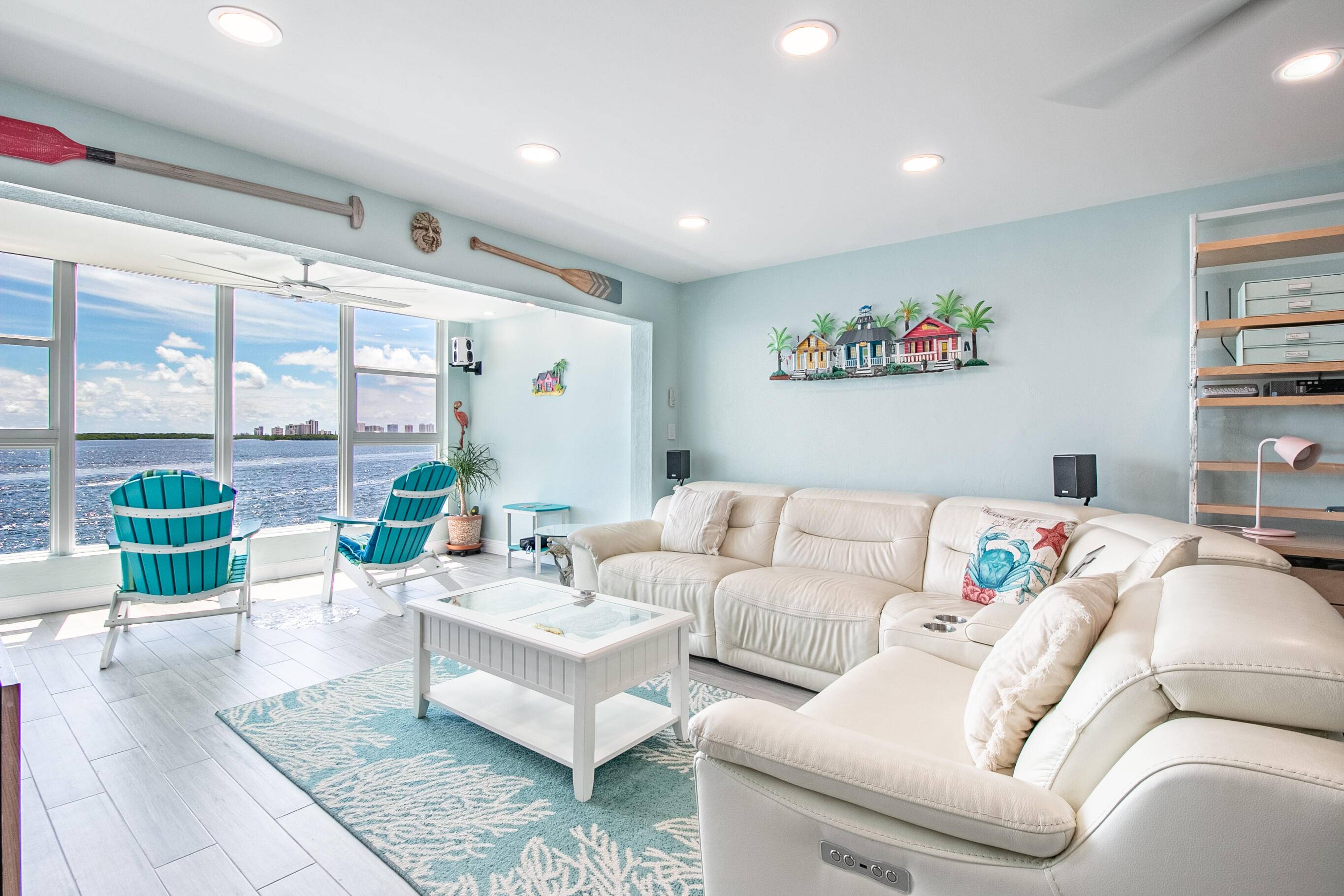 Beautifully updated unit with fabulous wide open intracoastal views.