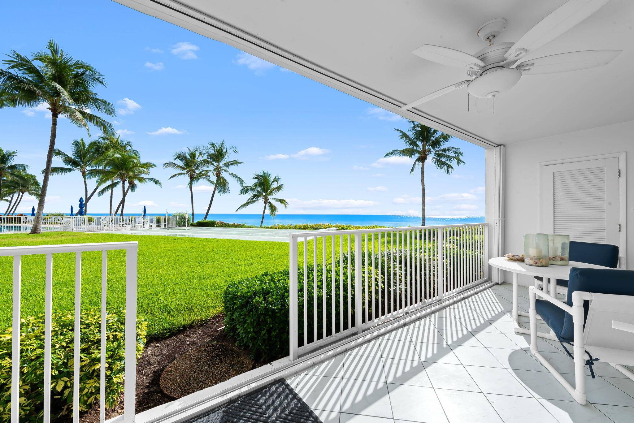 Oceanfront condo with direct ocean views located in exclusive Highland Beach !