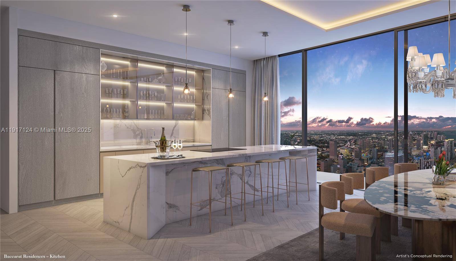 Stunning 3BD Den Maid's Room Penthouse at Baccarat Residences Miami.