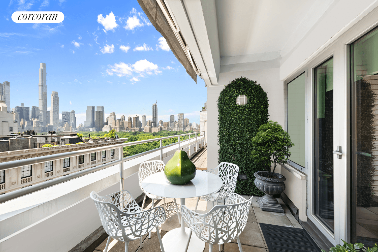 Step inside this immaculate duplex, located on the top floor of Fifth Avenue and 72nd Street.