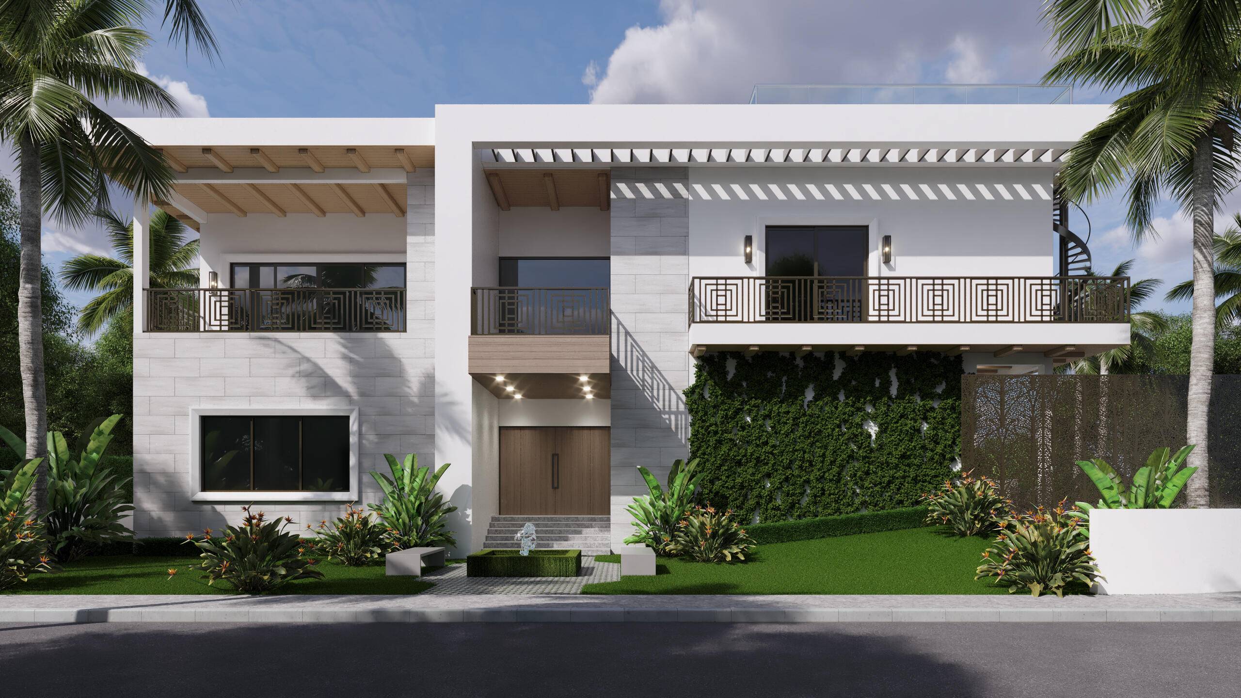 Welcome to 7935 S. Flagler Drive, a custom mid century contemporary estate by renowned builder Kevin Keene of Optimum Development.