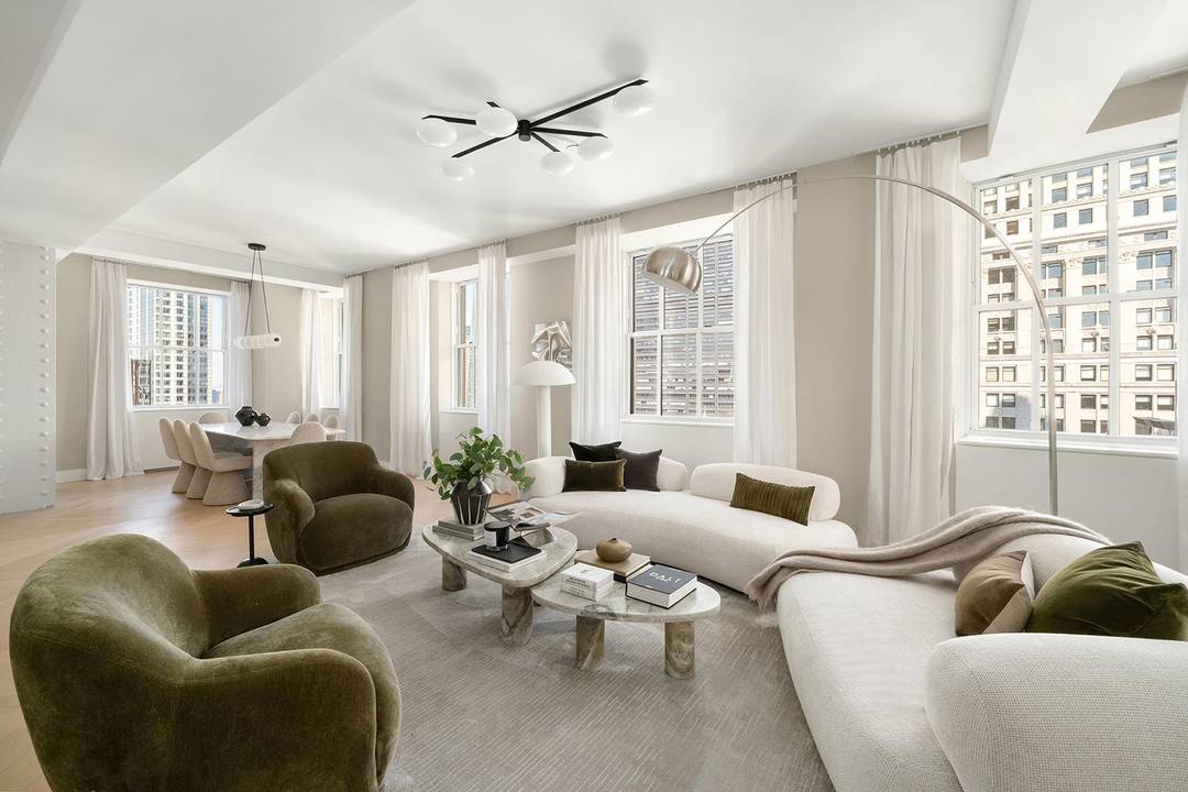 Residence 3601 at One Wall Street is a gracious two bedroom, two bath home with an additional powder room offering 2, 053 square feet of interior space and dramatic corner ...