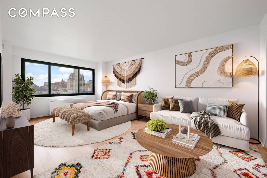 Welcome to Residence 9A at 201 West 21st Street, a beautifully renovated studio perched on a high floor of The Piermont, a full service co op in the heart of ...