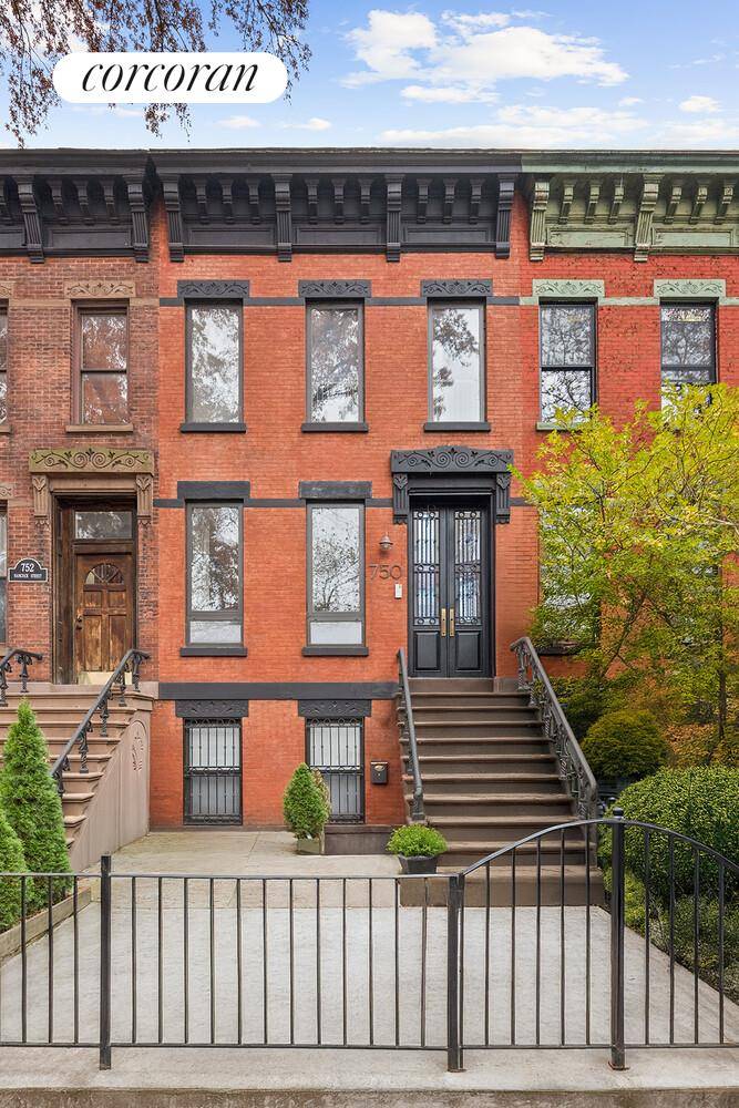750 Hancock Street is a modern two family brick townhouse set on one of Bedford Stuyvesant's iconic tree lined brownstone blocks.