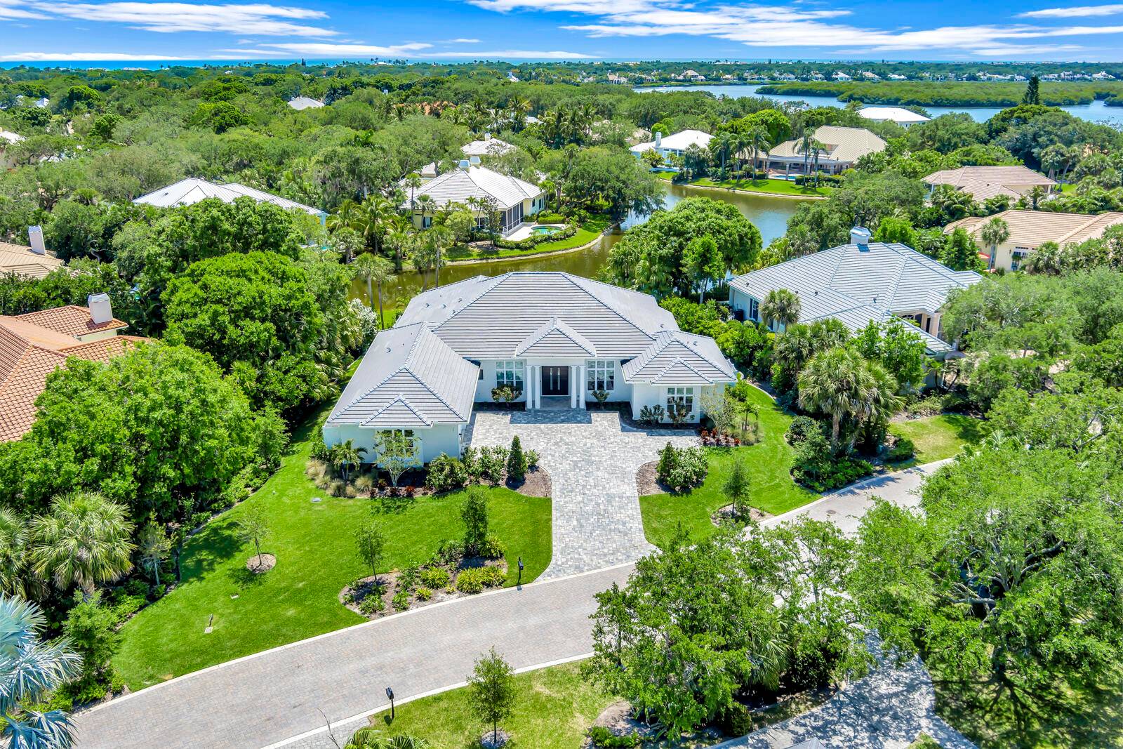 Brand New lakefront custom home in The Shores on over.