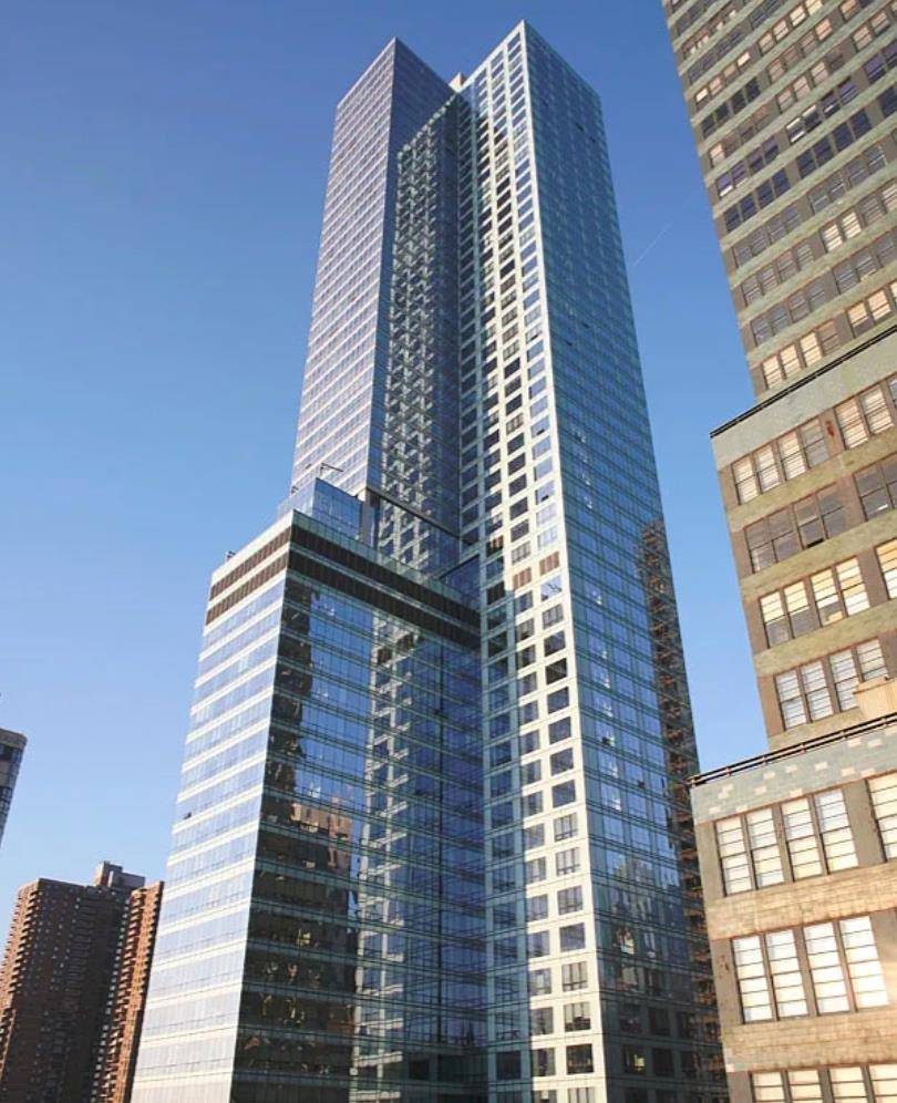 This Towering, sixty story, five hundred fifty unit glass and steel residential superstructure is located at 350 W 42nd Street.