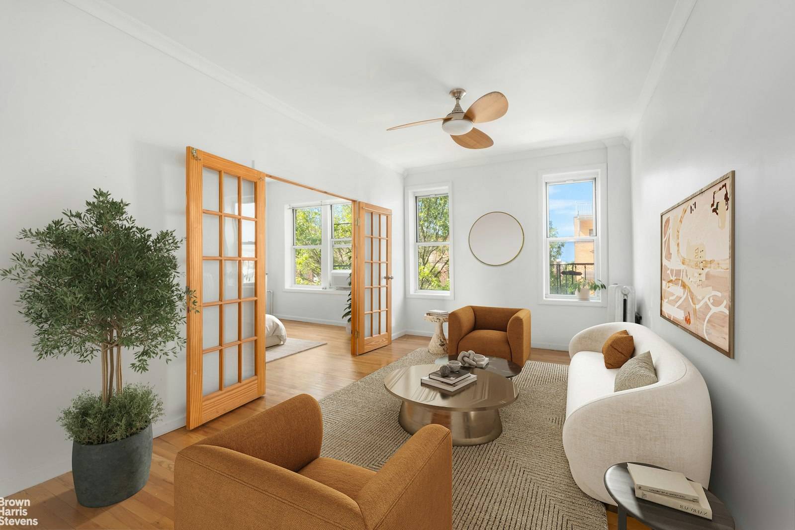 Drenched in southern light, this top floor 3 bedroom apartment blends classic charm with modern updates in one of Sunset Park's finest cooperatives.