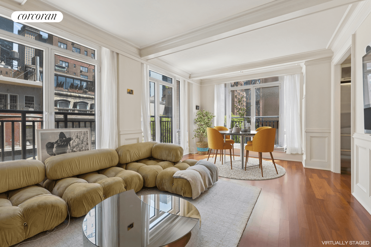 Discover the ideal blend of modern luxury and historical elegance in this spacious one bedroom residence, at 45 Park Avenue Condominium.