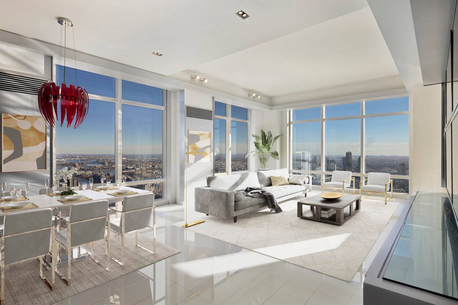 EXTRAORDINARY VIEWS from this magnificent 82ND Floor Residence.
