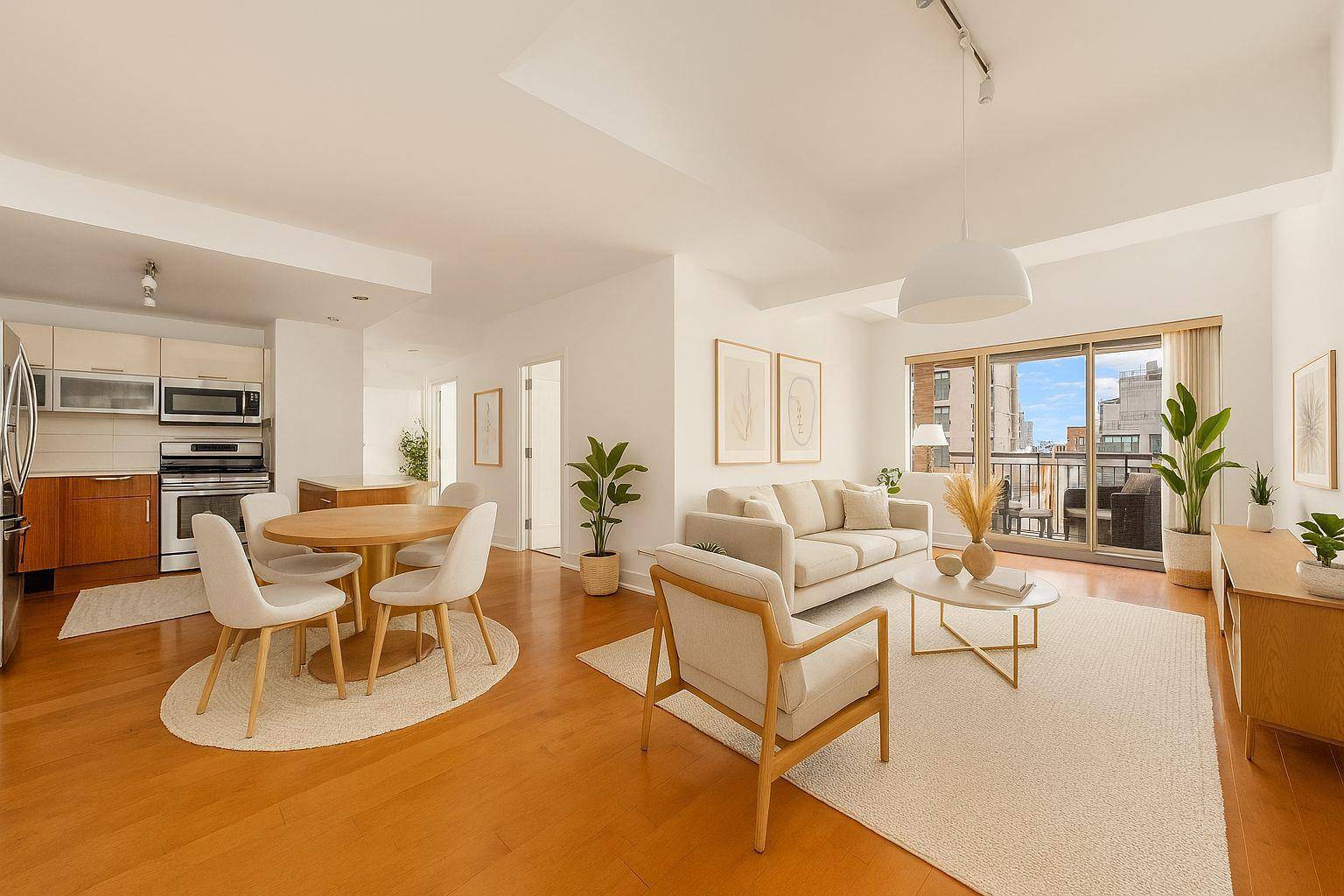 Introducing Residence 8A at The Novo a bright and airy high floor 3 bedroom, 2 bathroom condominium with over 1, 200 square feet of open living space and a private ...