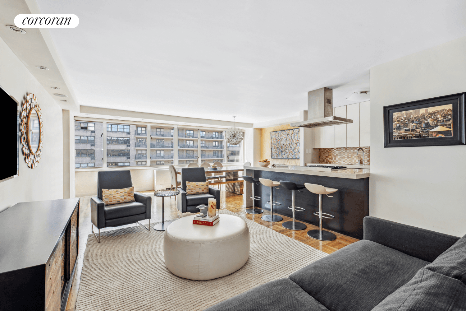Located in the heart of Lincoln Square, this high floor, bright and elegantly FULLY RENOVATED OVER SIZED 2 bedroom 2 full bathroom apartment is turn key ready !