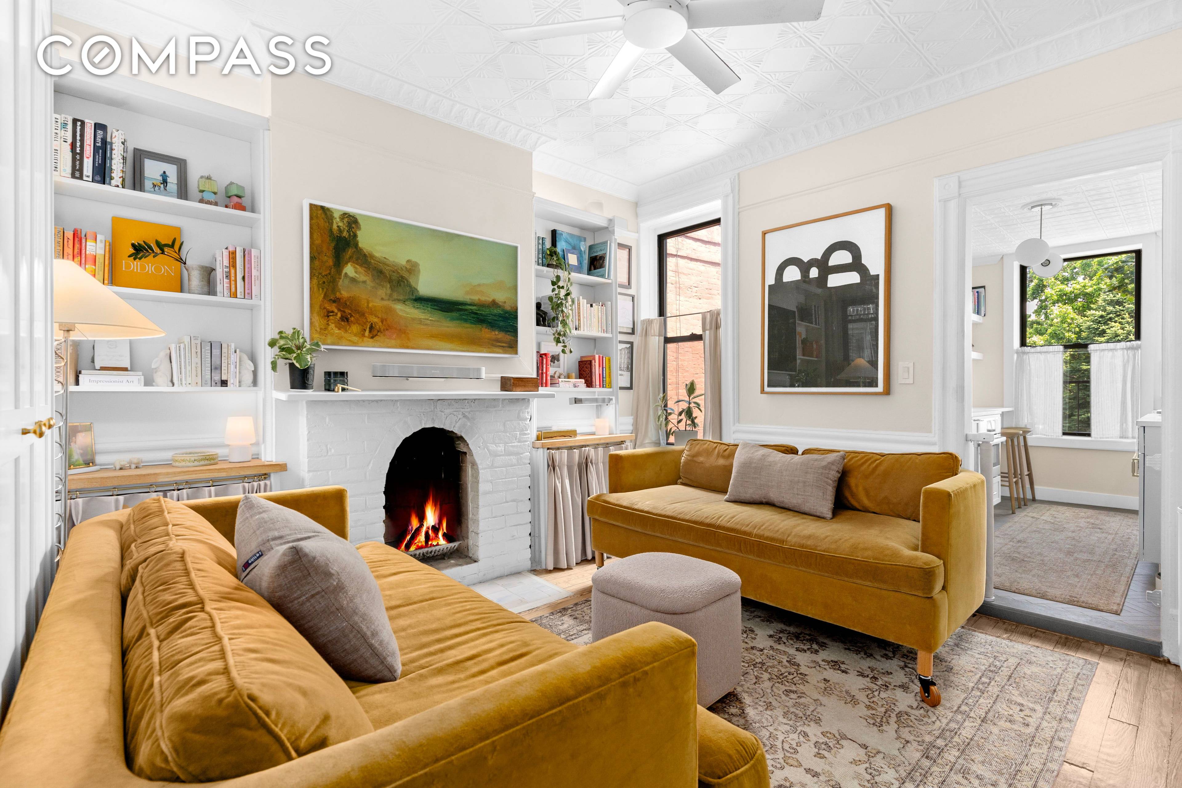 In the heart of Park Slope, one block from Prospect Park, with a semi private roof deck shared with only one other unit, two wood burning fireplaces, a newly renovated ...