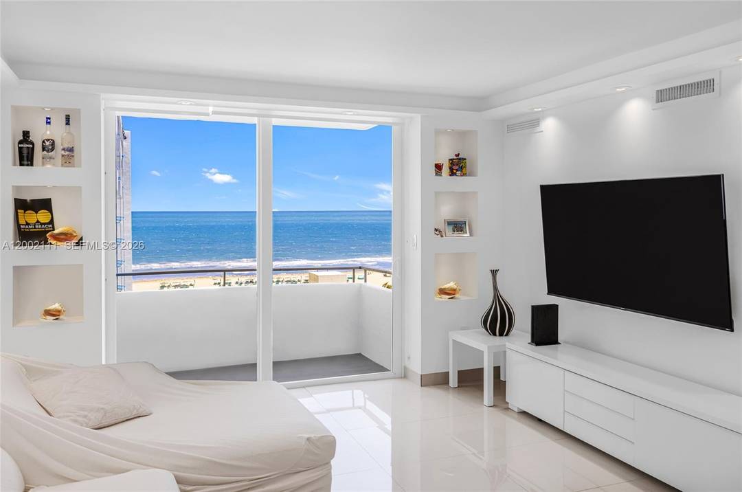 Sleek, sun filled, and fully renovated, this rare to find 1 bedroom plus den, 2 bath condo offers stunning direct ocean views.