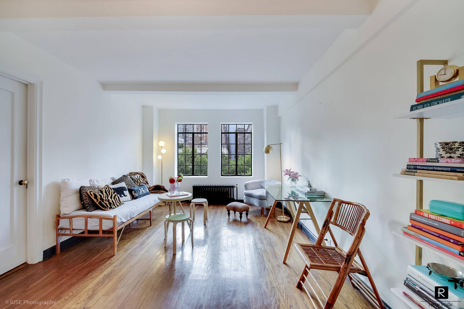 As you enter, this sun filled newly renovated and freshly painted one bedroom, you will find the greenery from the Tudor City parks below is most serene !