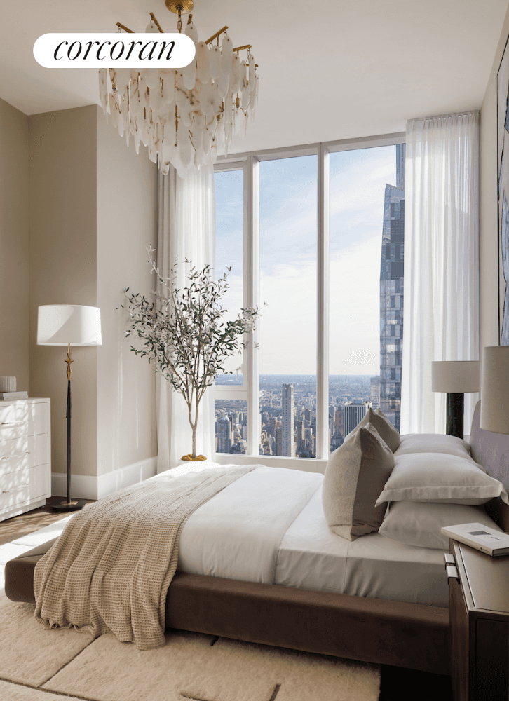 Tower three bedroom with triple prime exposures at Central Park Tower.