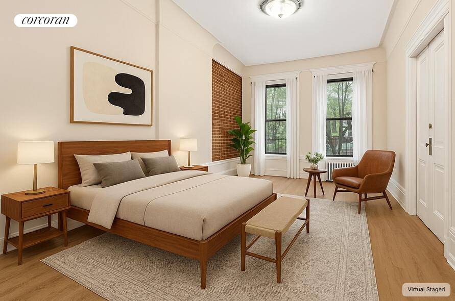 Welcome to 312 W 98th St, a two bedroom, one bath apartment in a four unit brownstone townhouse.