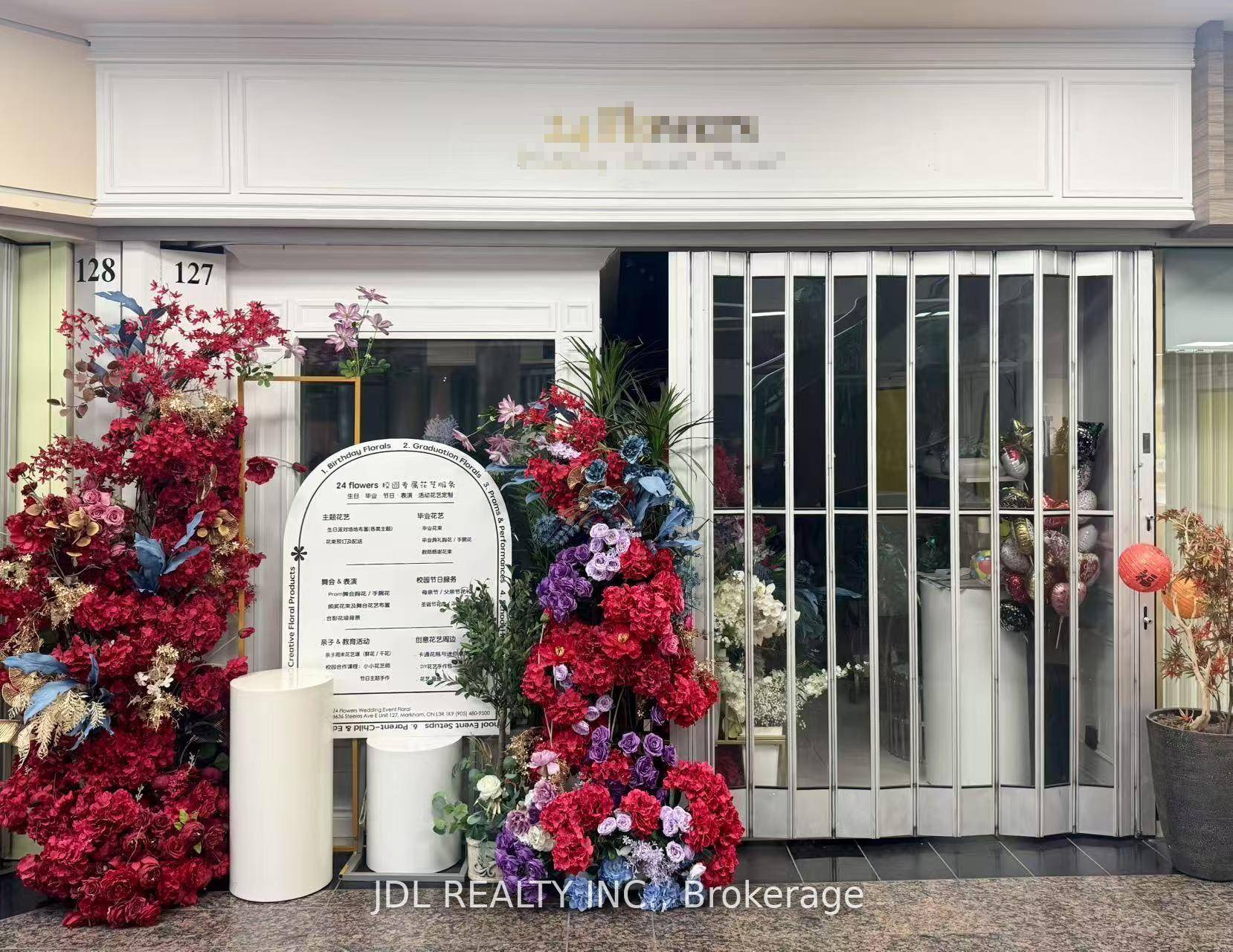 Well established for 15 years in a high traffic plaza the only flower shop in the complex !