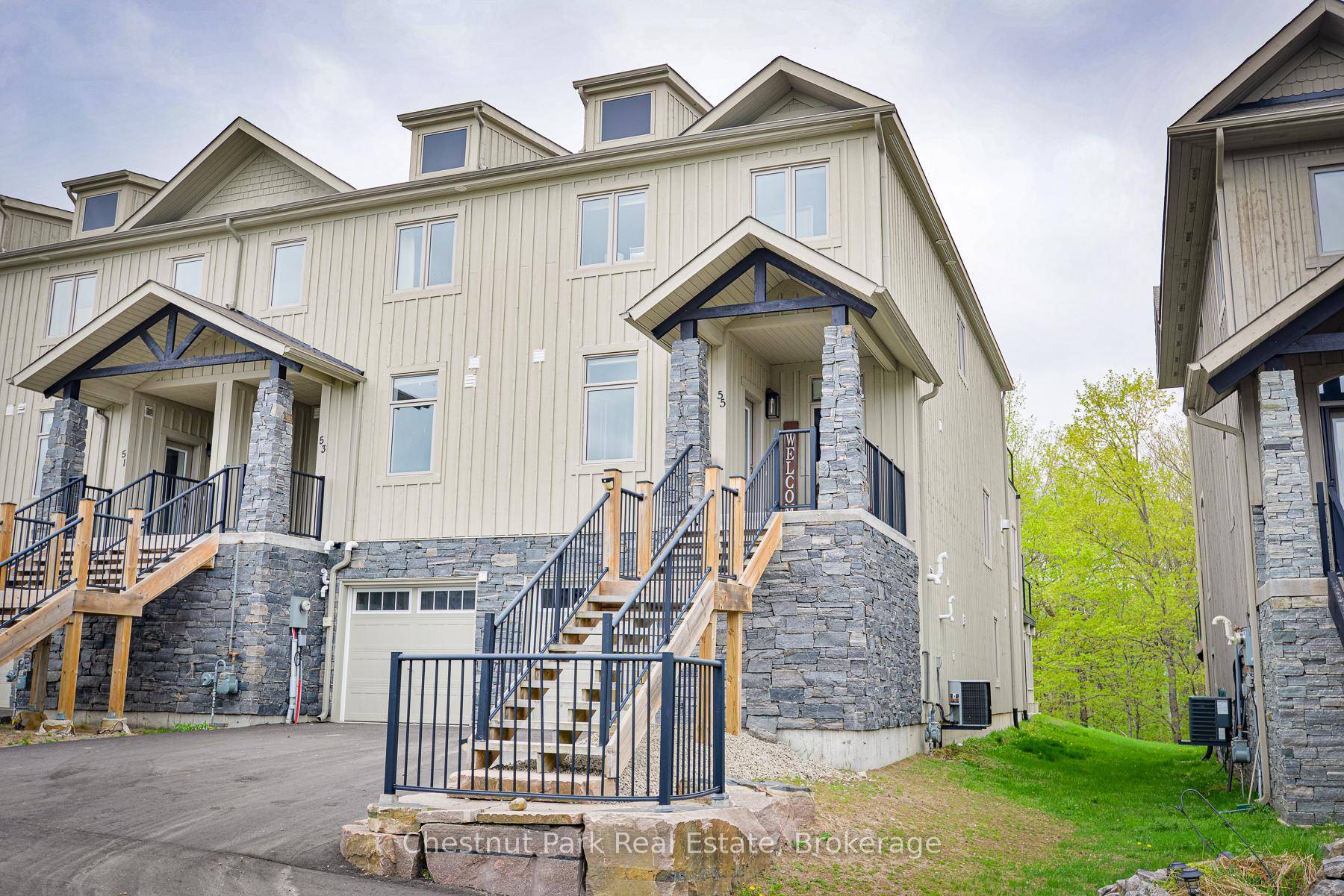 Nestled in the heart of the highly sought after Muskoka Bay Club, this beautifully designed end unit townhome offers the perfect blend of luxury, privacy, and functionality.
