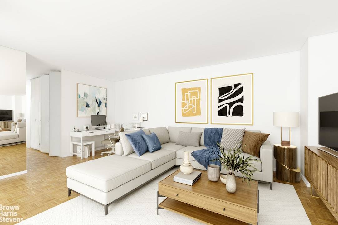 Sunny amp ; quiet, this apartment is the largest one bedroom at 280 Park Ave South, a corner unit with two exposures facing South and West.