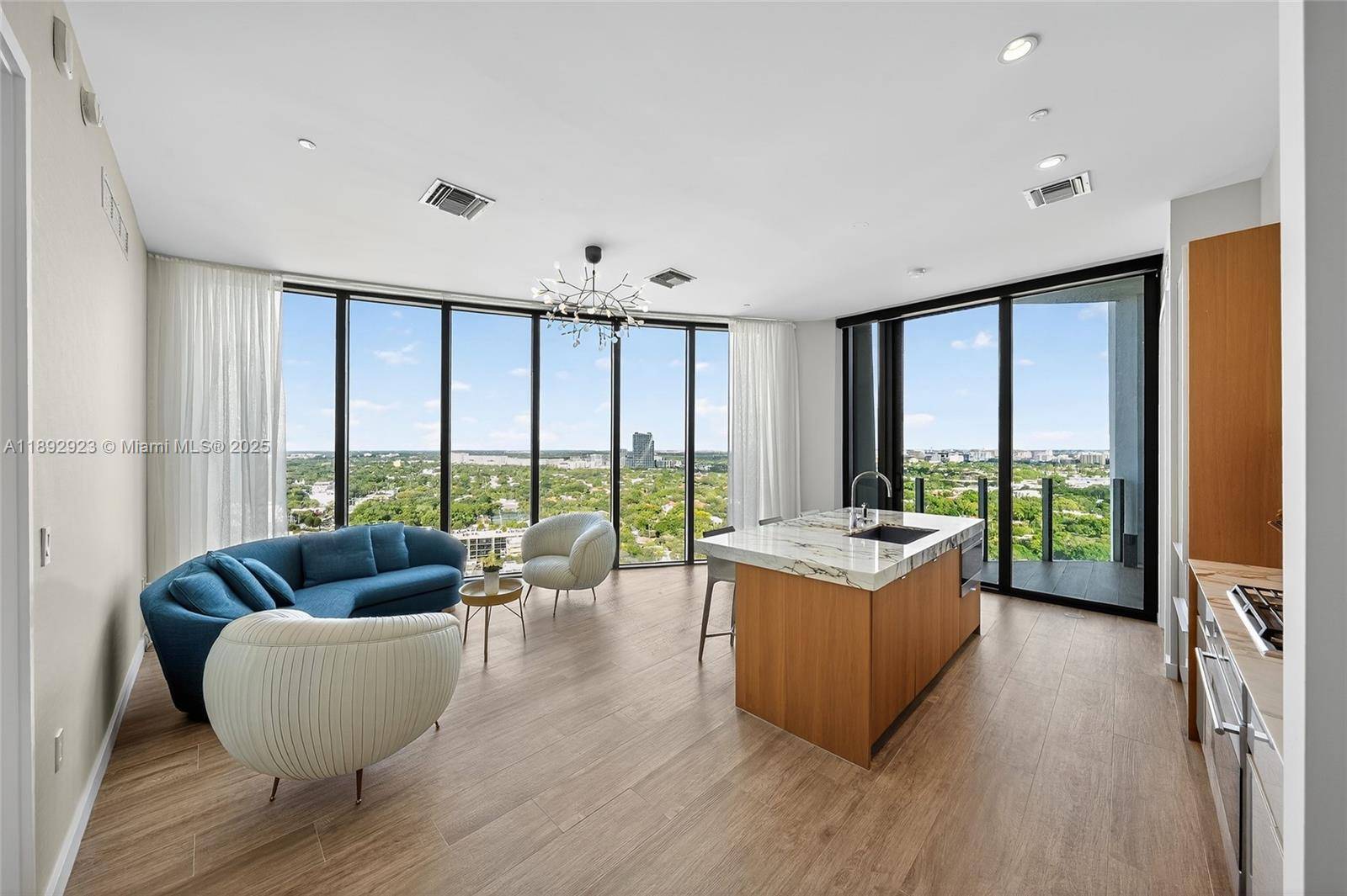 Beautifully appointed 2 bedroom, 2 bath residence with a versatile den and two private balconies.