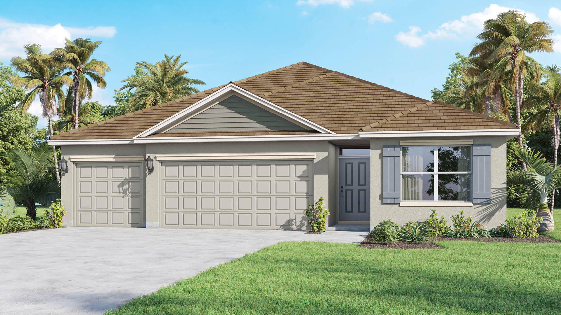 This beautifully designed, all concrete block, one story home features an efficient floor plan.