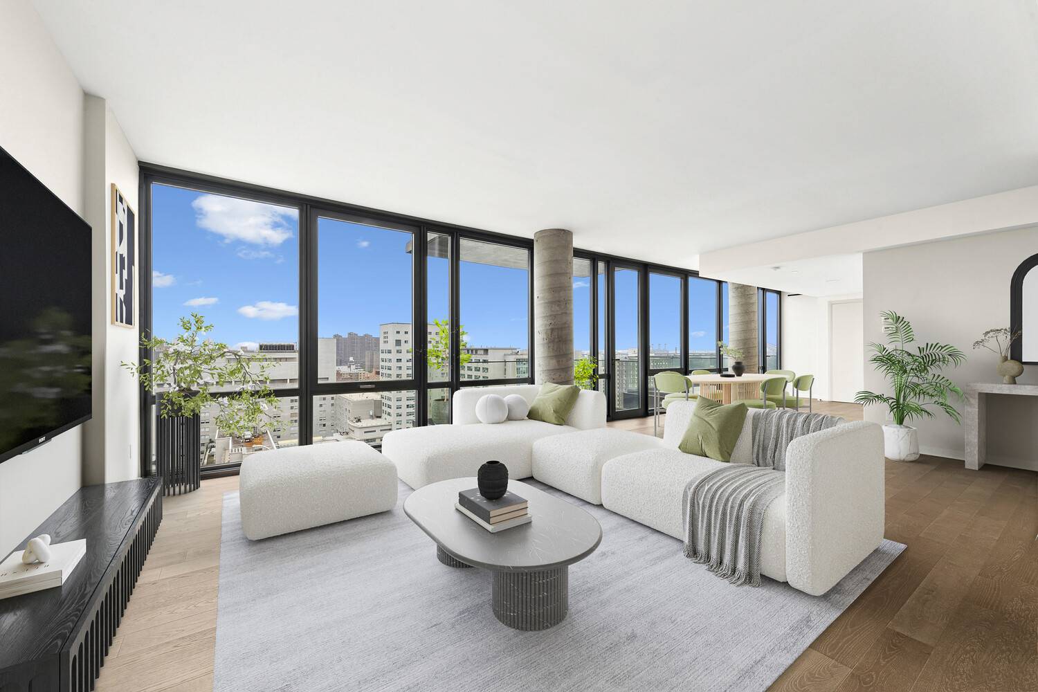 THREE OUTDOOR SPACES. EAST RIVER VIEWS.